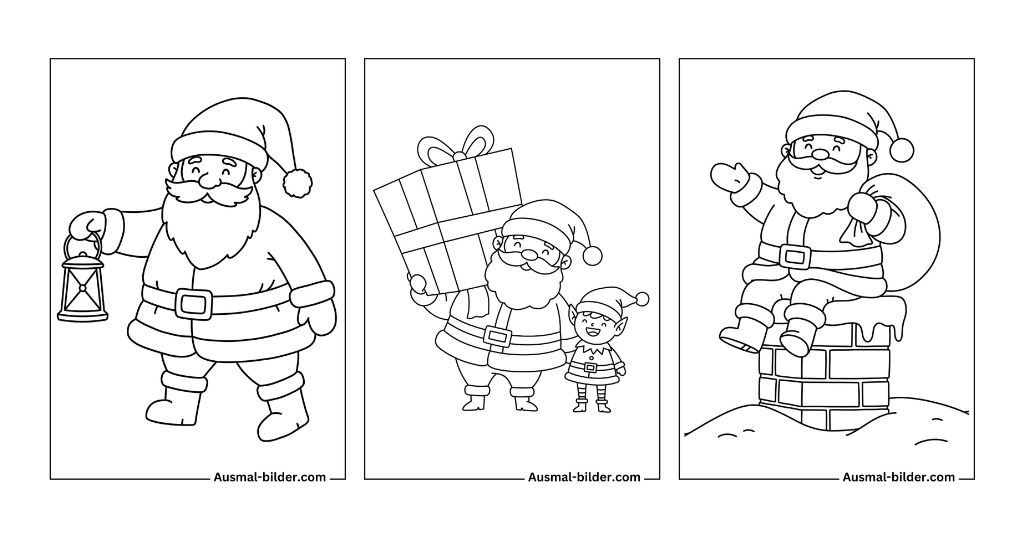 Weihnachtsmann Ausmalbilder