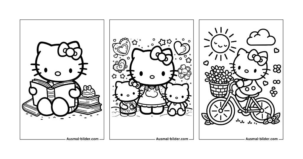 10 Hello Kitty Ausmalbilder | Gratis Malvorlagen zum Ausdrucken