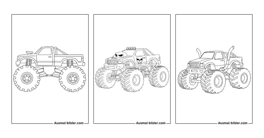 Monstertruck Ausmalbilder