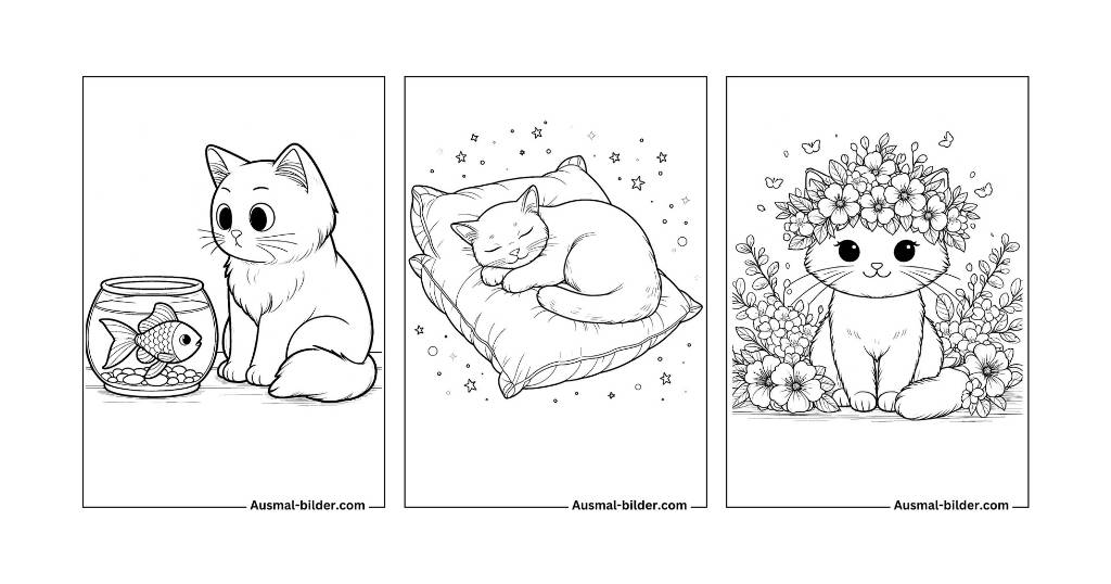 Katzen Ausmalbilder